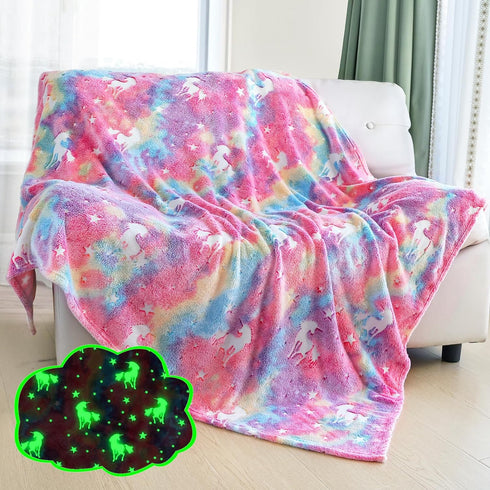 Glow in The Dark Blanket  3 4 5 6 7 8 9 10 11 12 Year Old Gift